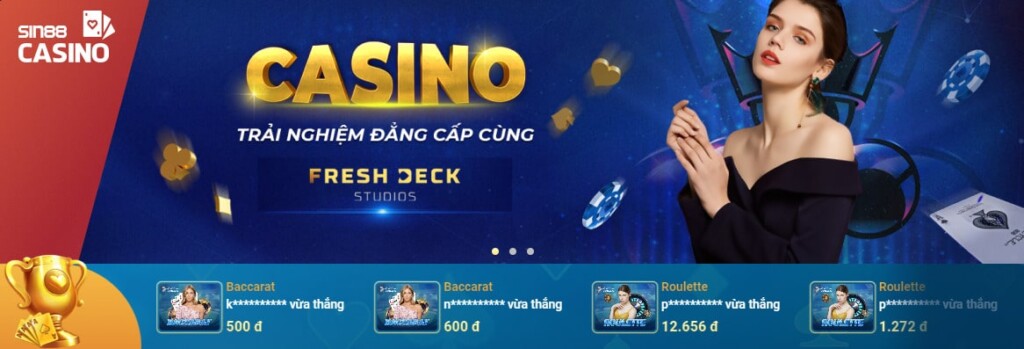 Ưu điểm của sảnh chơi live casino Sin88